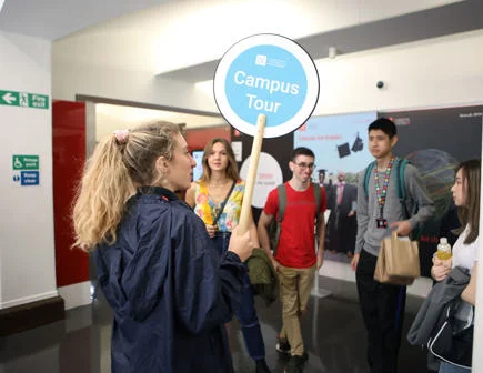 Campus tour guide during Welcome Week 2021