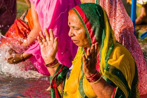 woman in Ganges