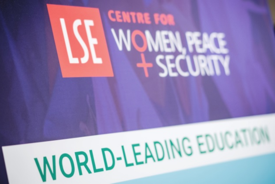 A banner for the Centre for Women, Peace and Security
