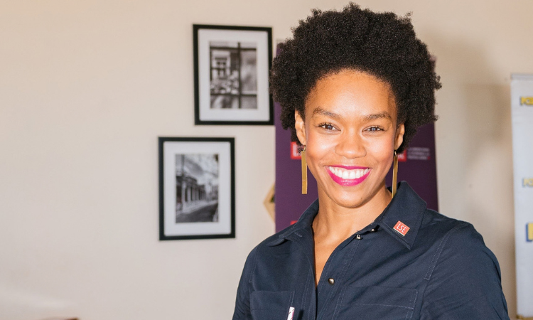 Zahra Henry smiling at LSE AA Jamaica event