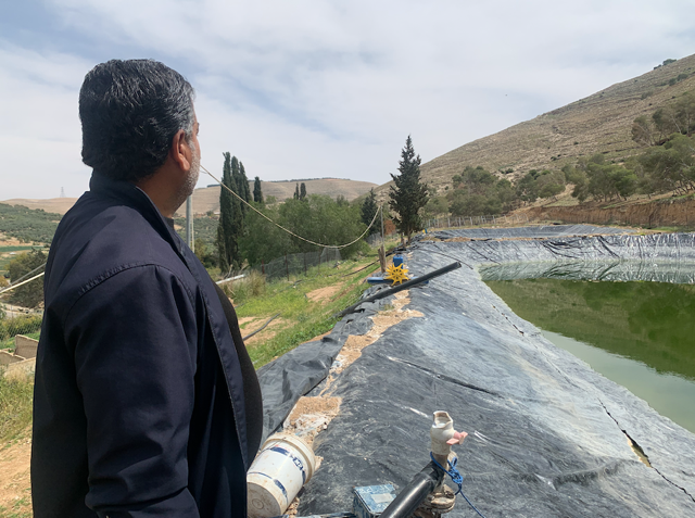 FW Jordanian man near dam image