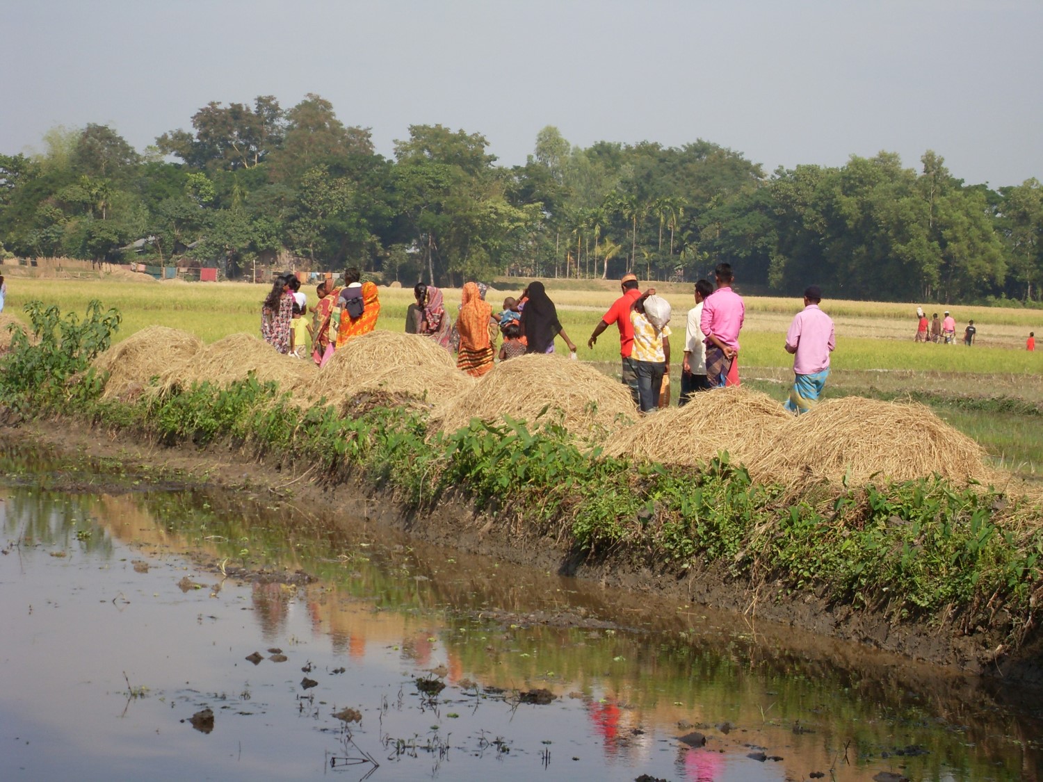 KG people walking along canal