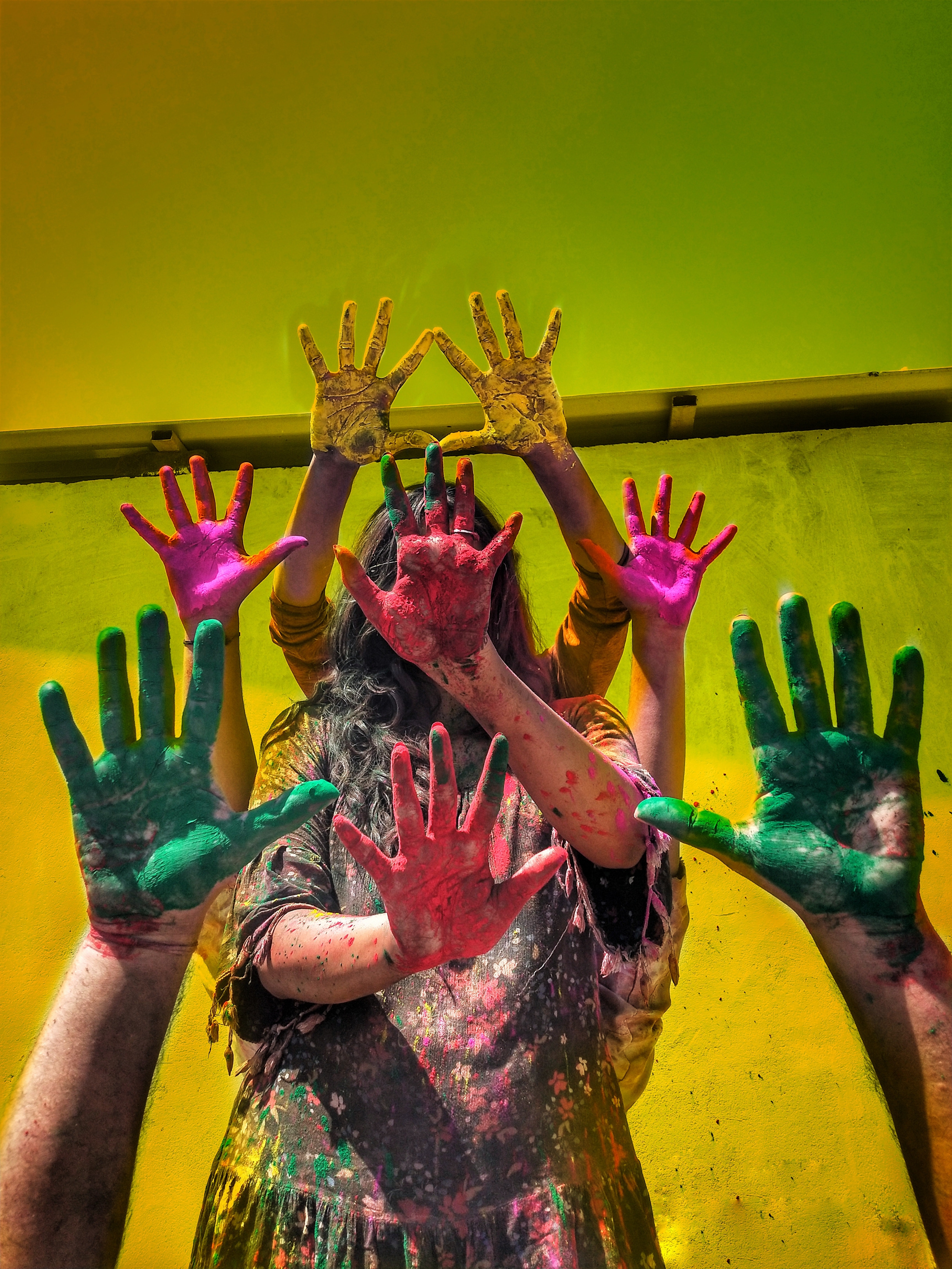 India colourful hands