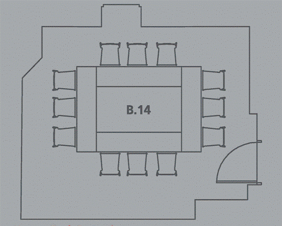 Floorplan of SAL.B.14