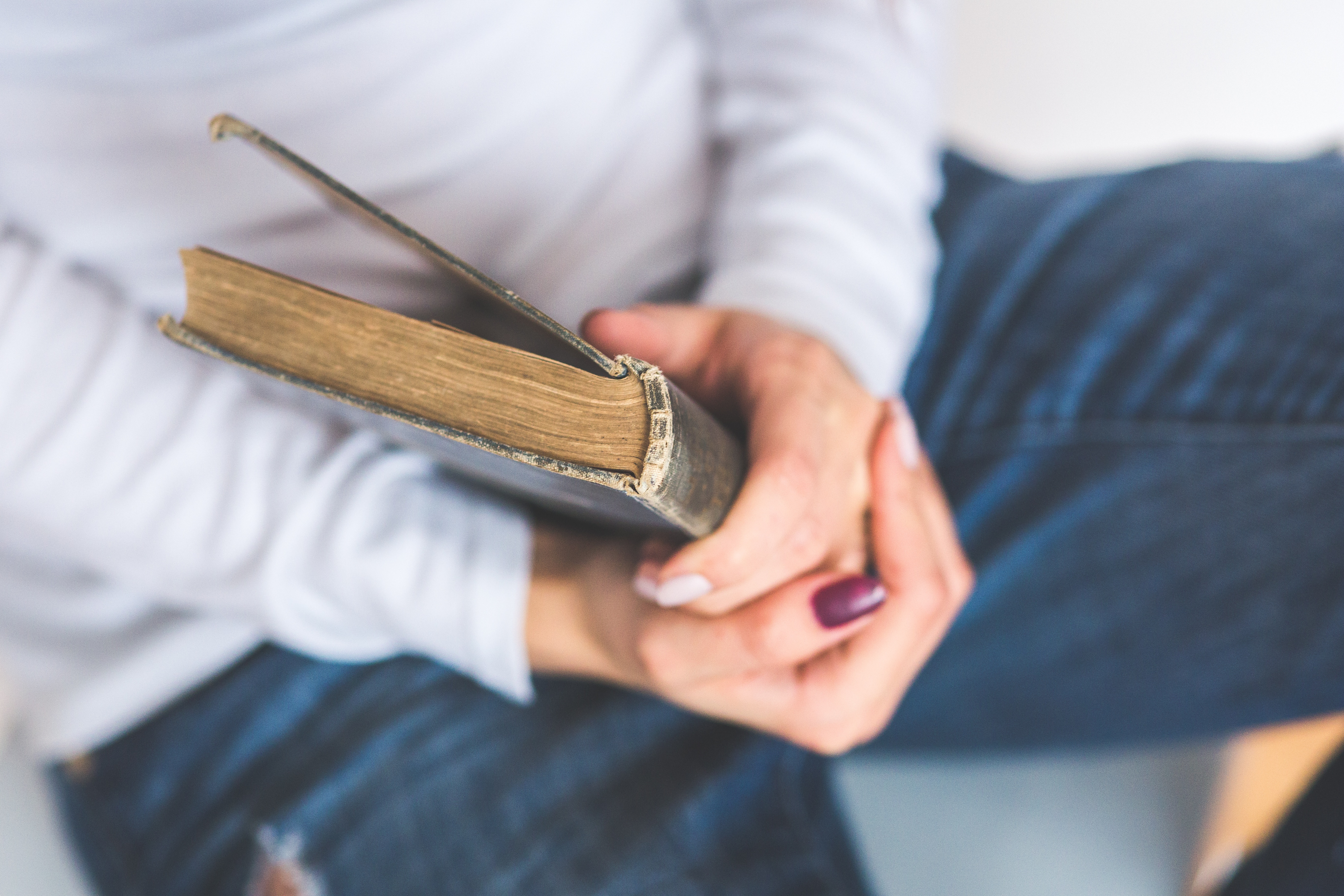 Man holding book