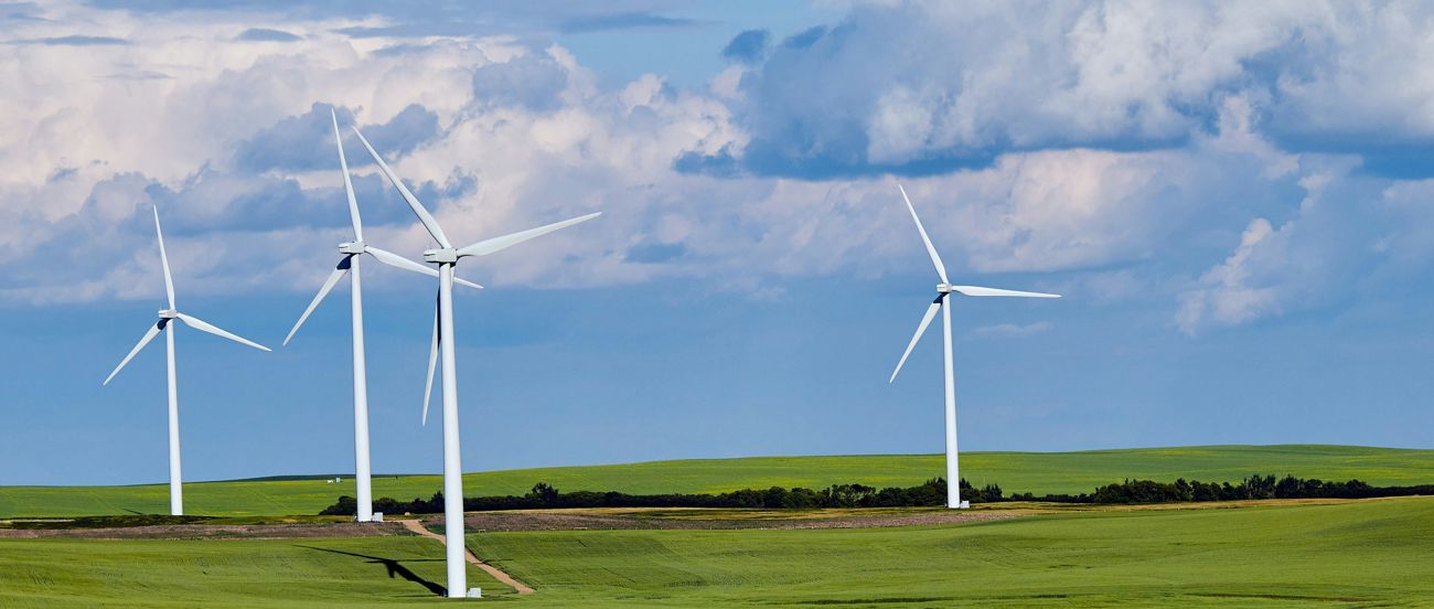 windmills on a hill