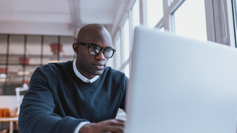 Man with laptop