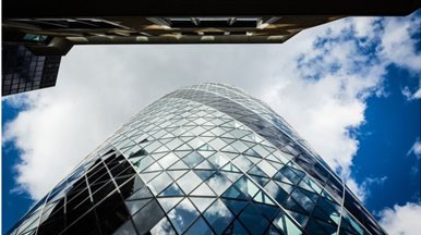 London Gerkin against blue skies