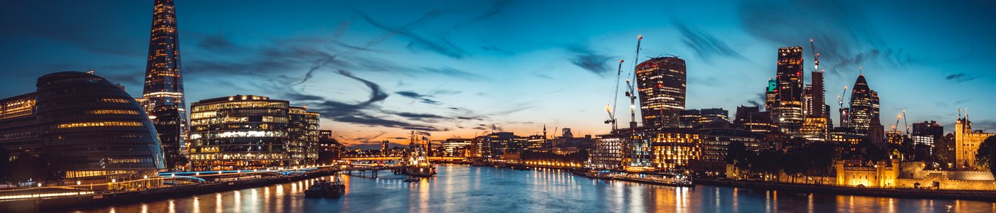 London City Thames Skyline Night