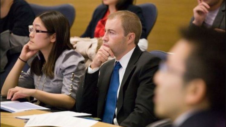 Executive students attending a lecture