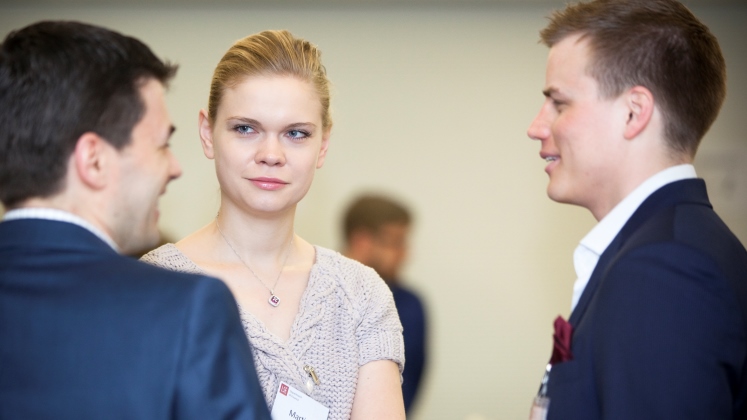 Executive students at conference