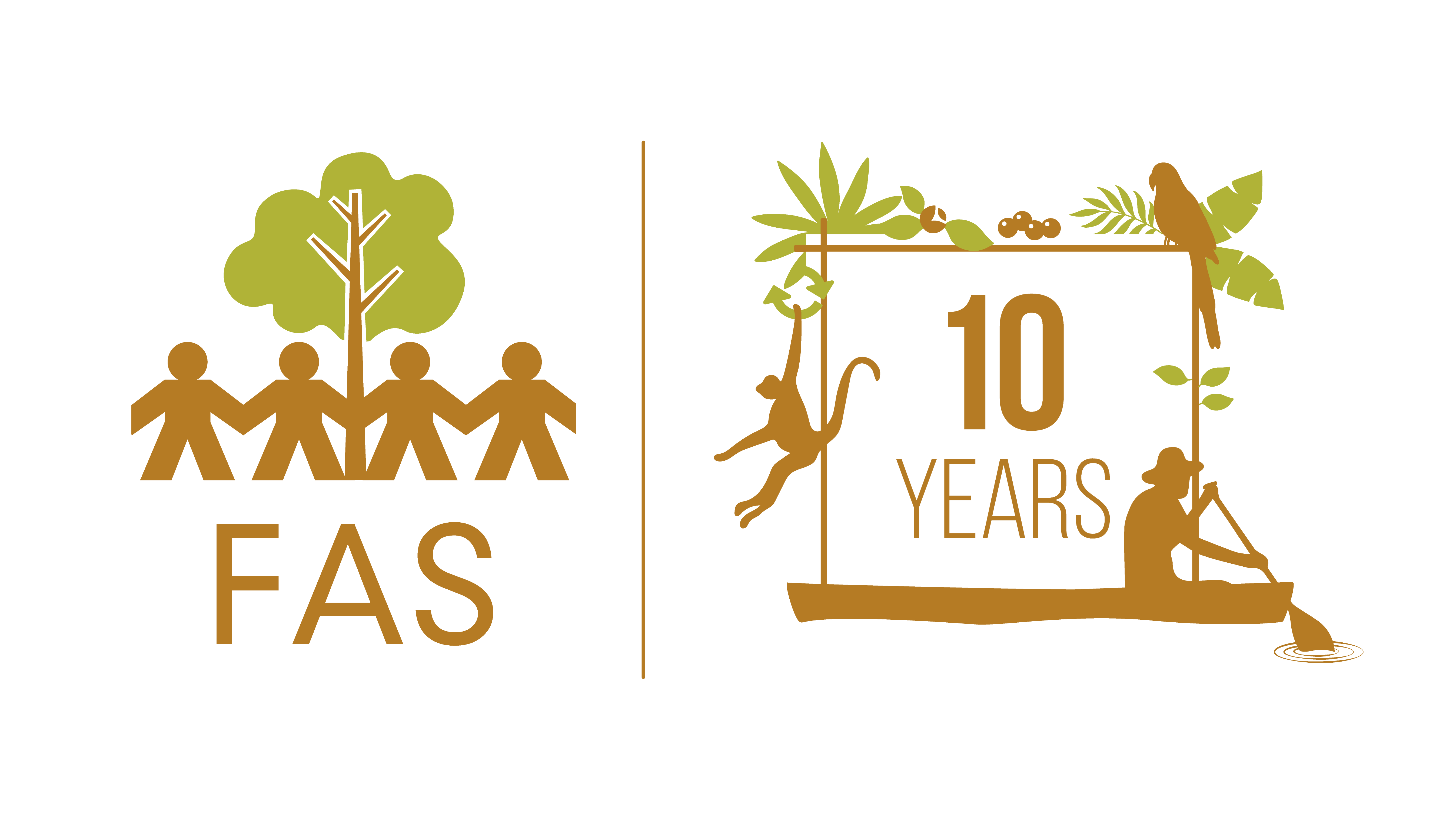 Logo FAS_ Selo 10 anos 2018 - Inglês