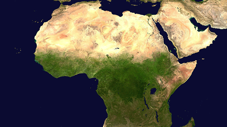 Map of African continent