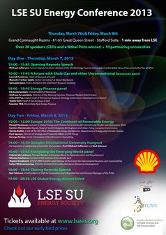 LSE SU Energy Conference Poster