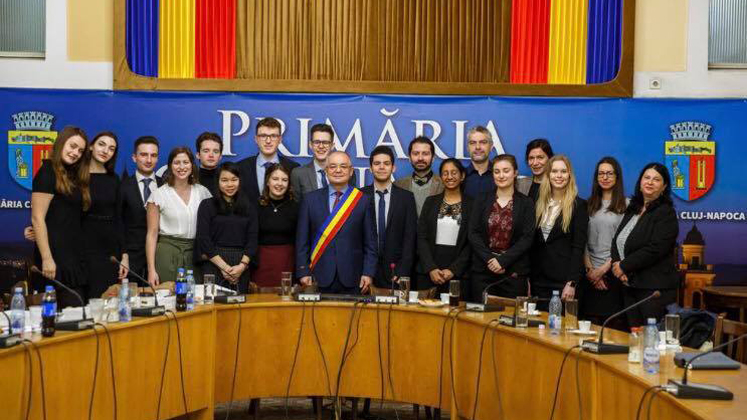 Meeting at the Cluj-Napoca city hall with Mayor Emil Boc (former Prime Minister of Romania)