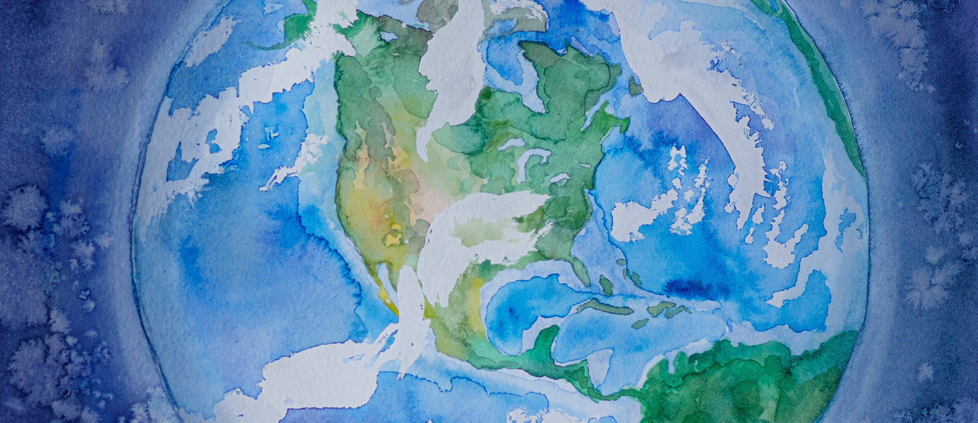 Globe Watercolour event banner