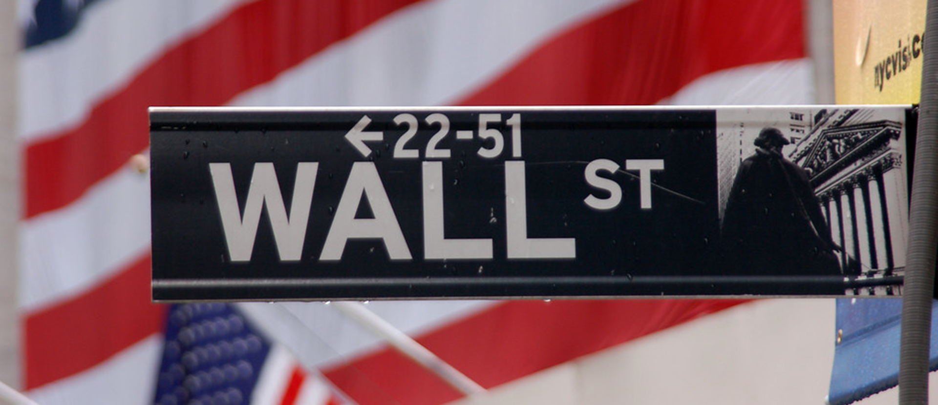 Wall St US Flag event banner