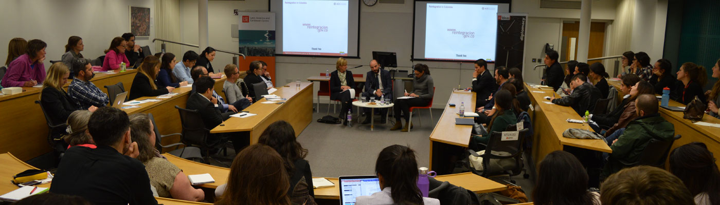 Crowd at LSE IDEAS event Pathways to Peace in Colombia