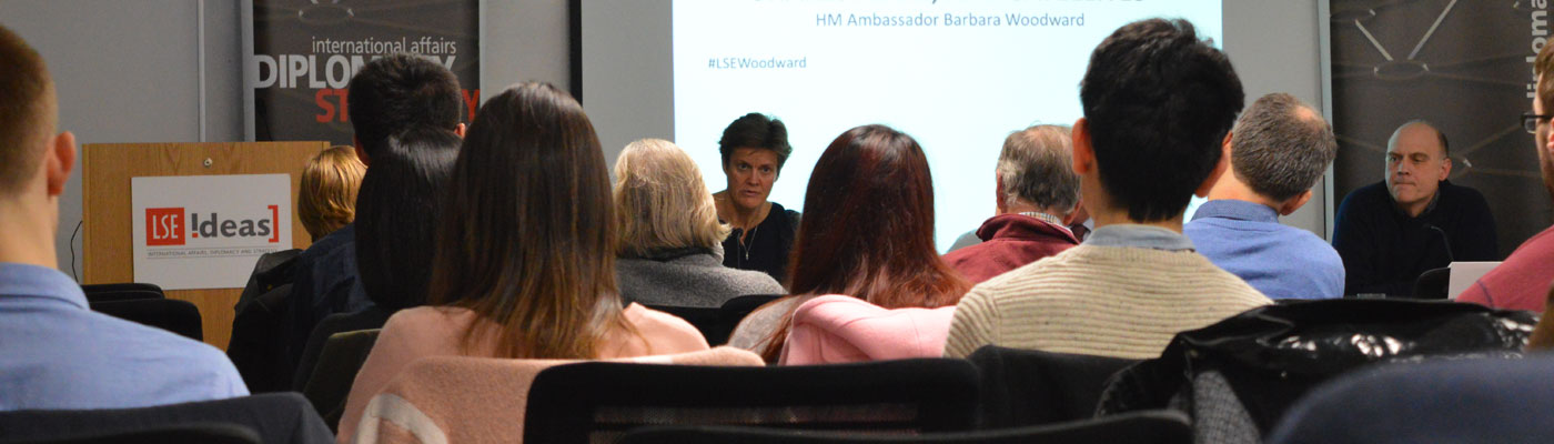 UK Ambassador to China Barbara Woodward speaking at LSE IDEAs