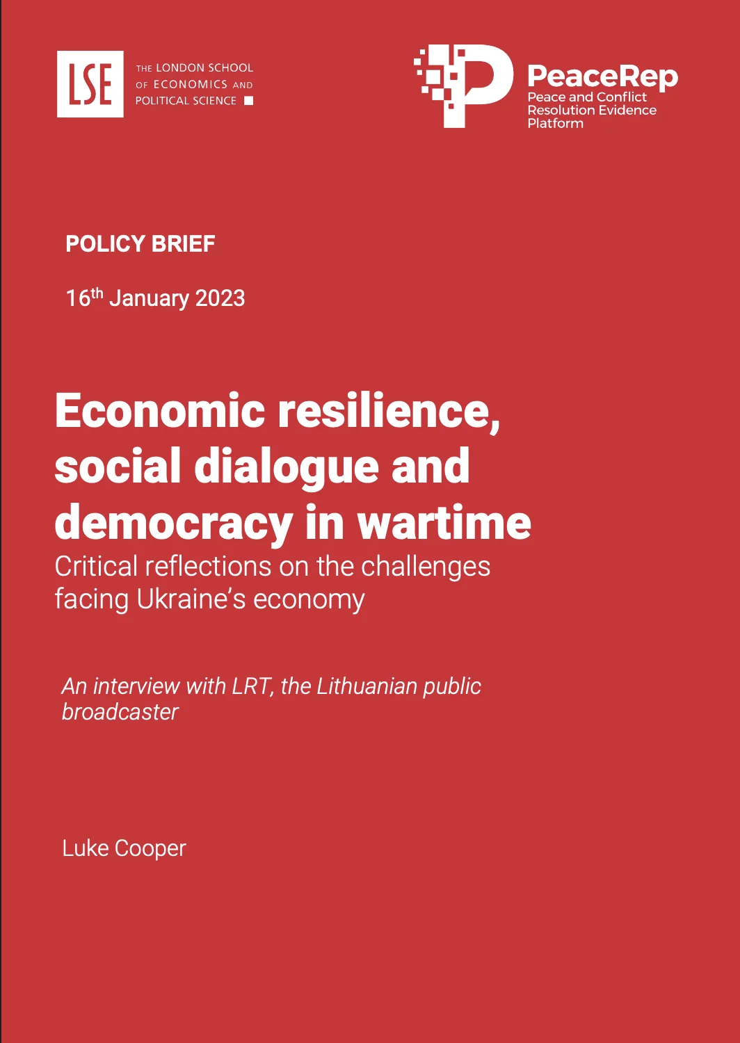 Economic resilience, social dialogue and democracy in wartime