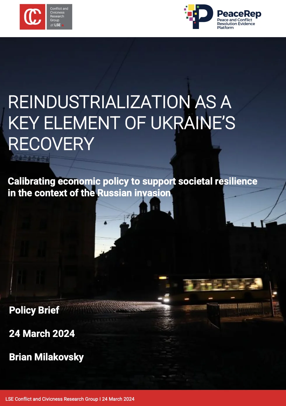 Reindustrialization as a Key Element of Ukraine’s Recovery