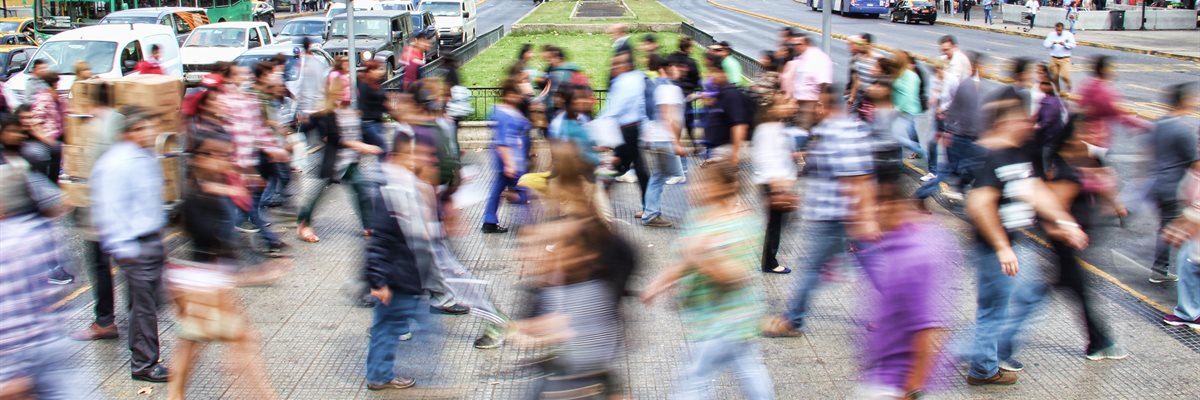 People walking in Chile