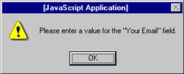 Screenshot of Javascript Application window