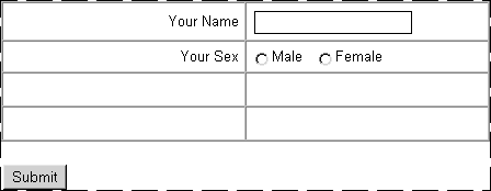 Screenshot of the form with the radio buttons added