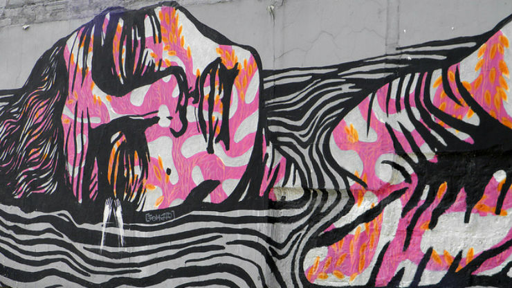 grafitti on street walls in Colombia