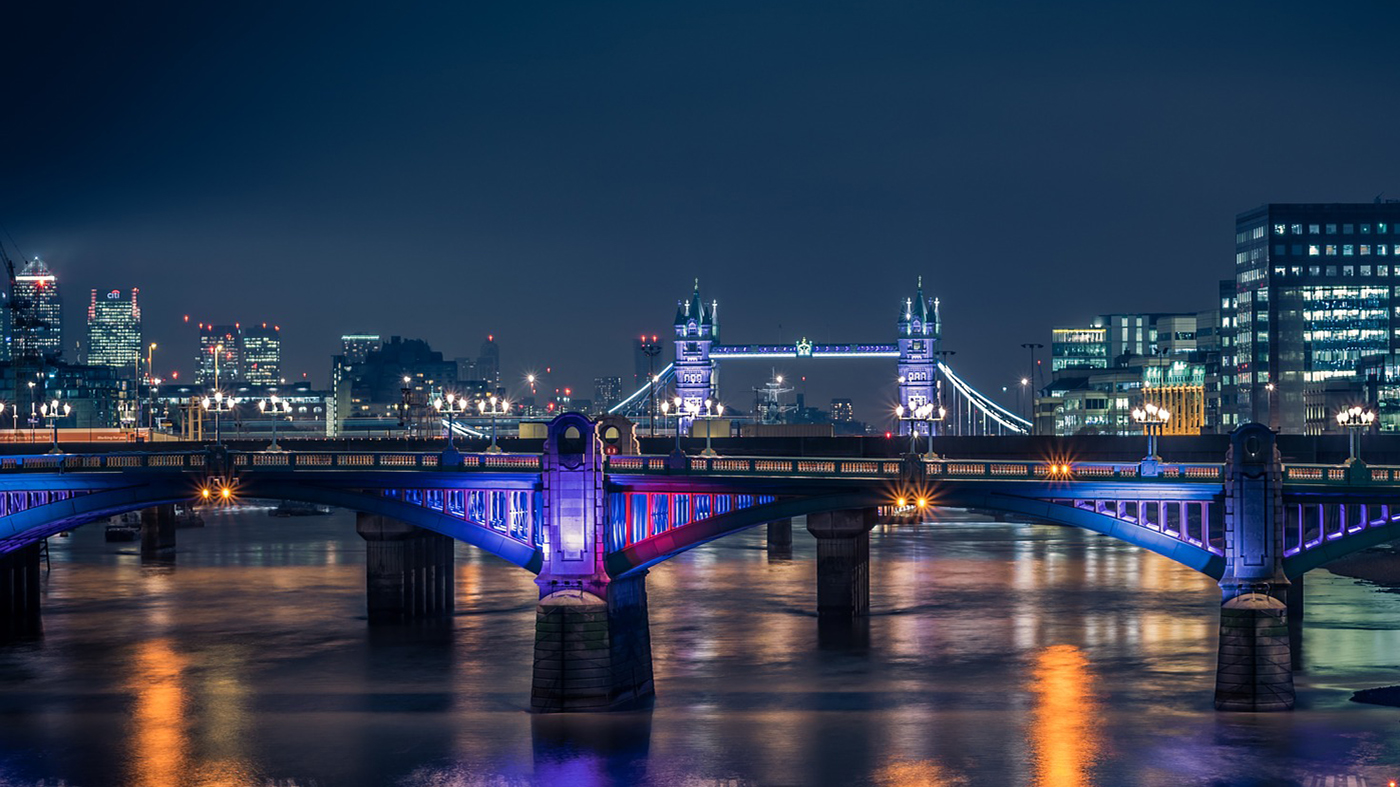 London at night