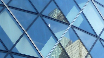 Gherkin glass reflection