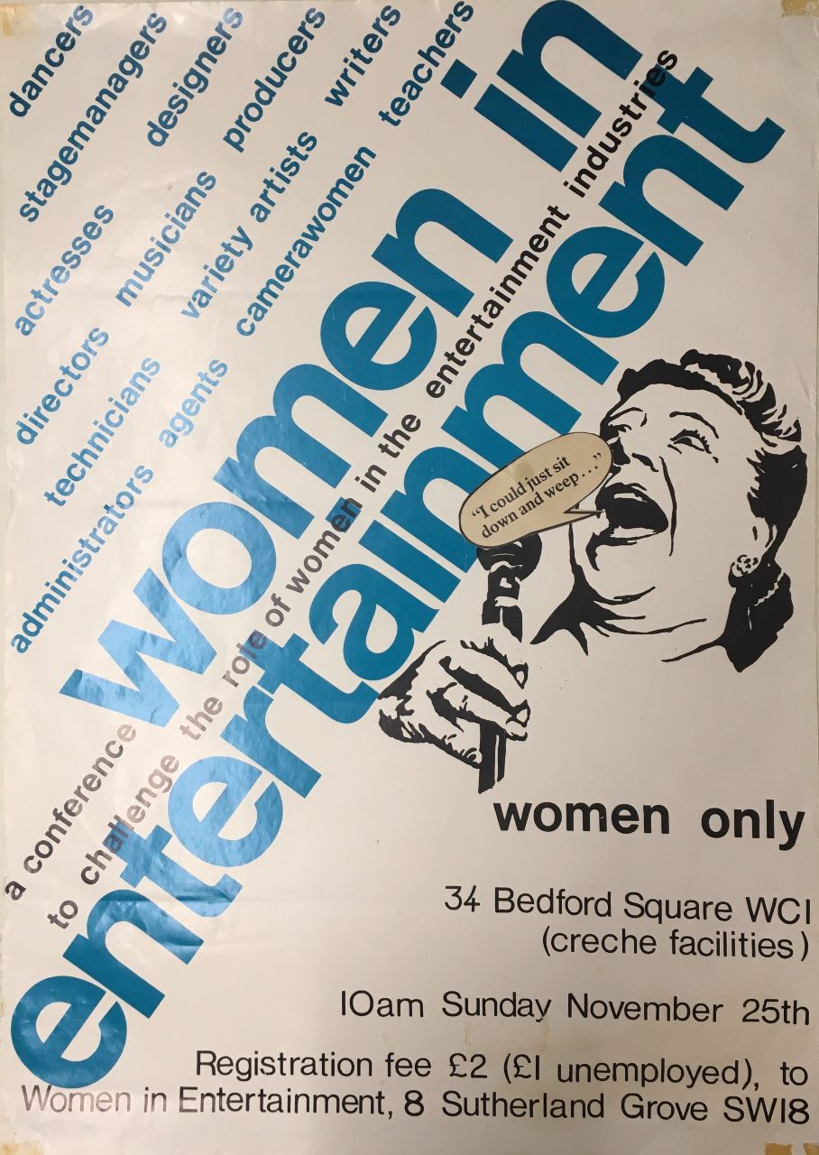 A poster advertising a Women In Entertainment event