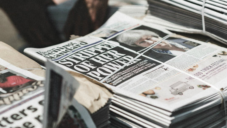 A pile of newspapers