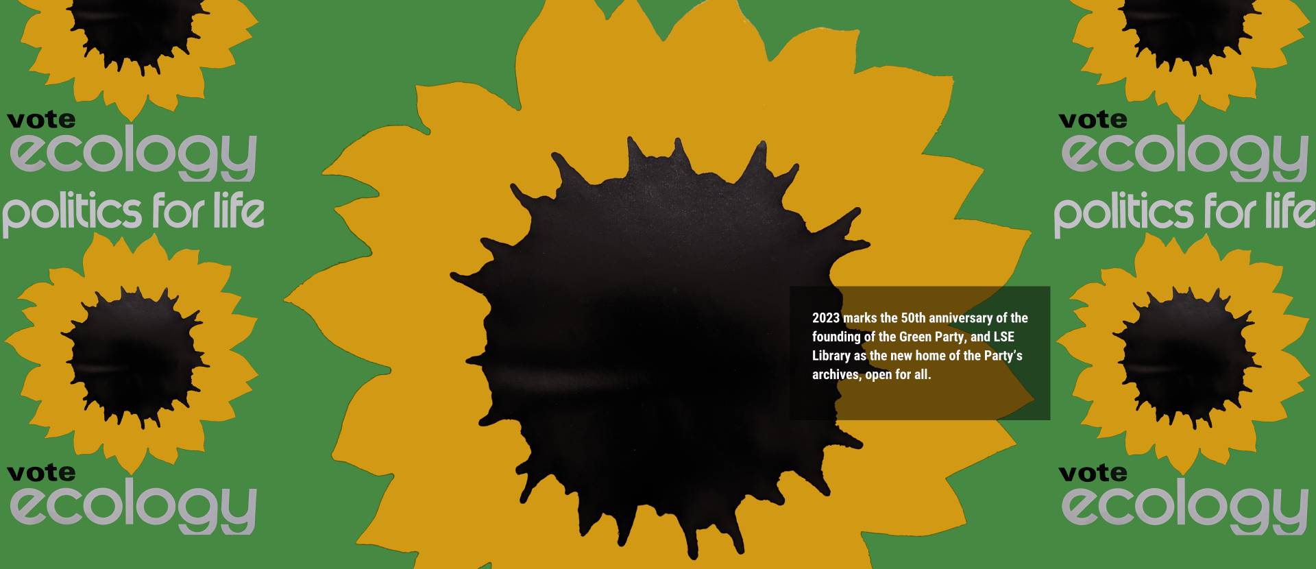 A sunflower drawing on a green background