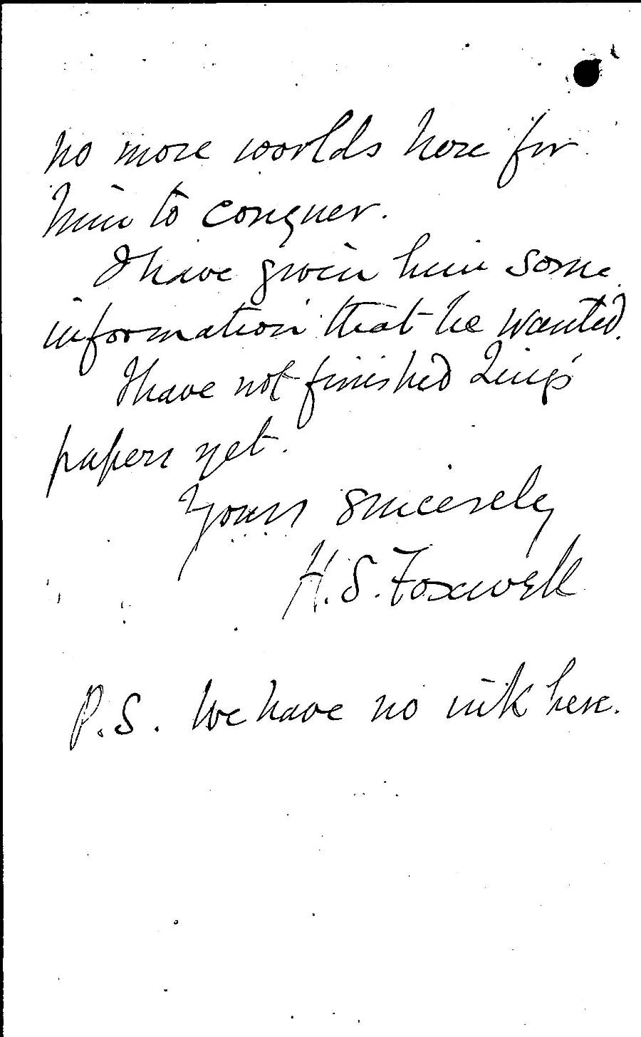 Handwritten letter Reply from Foell, 1920