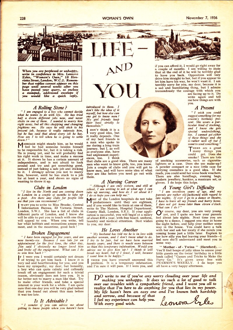 An article entitled 'Life and You'