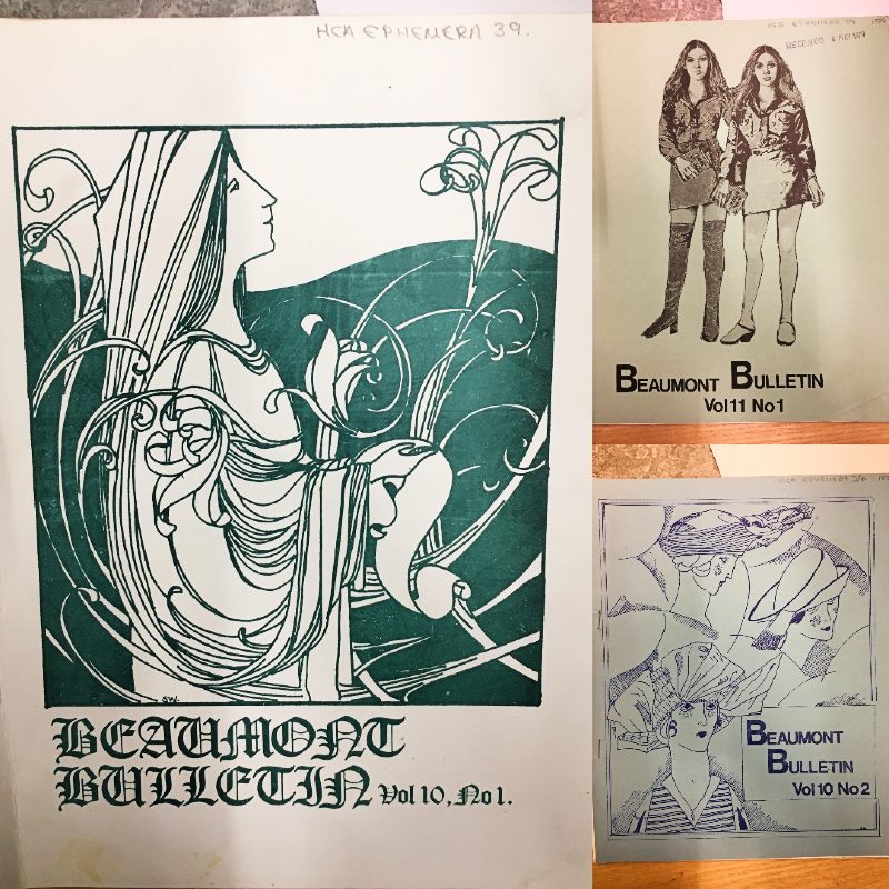 A collage of three front covers of the Beaumont Bulletin