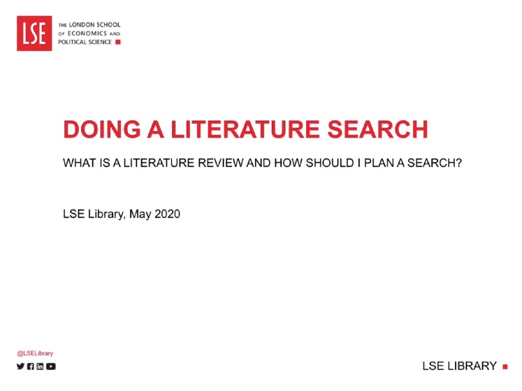 What is a literature review and how should I plan a search?