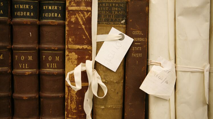 old books on a shelf