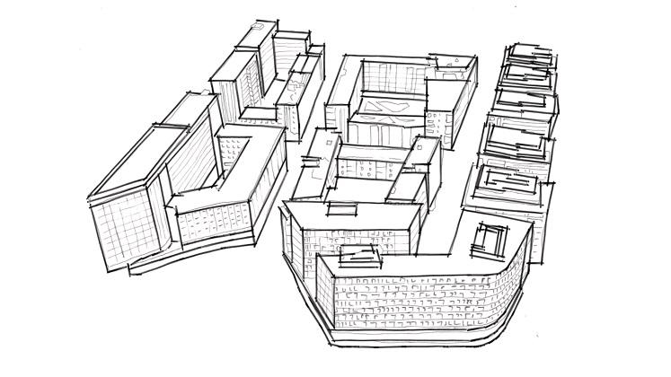 drawing of hale village