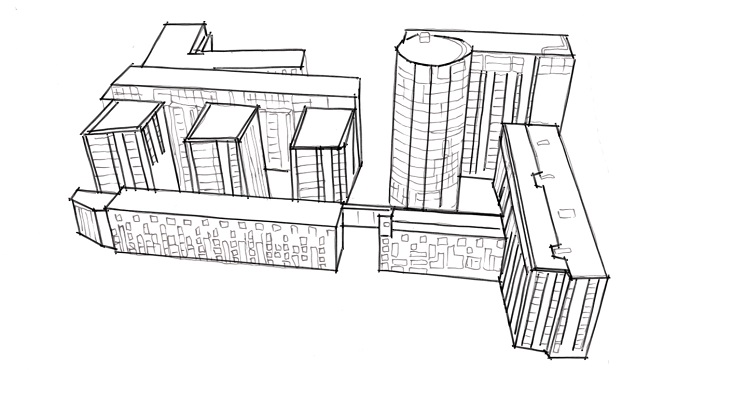 drawing of lanterns court