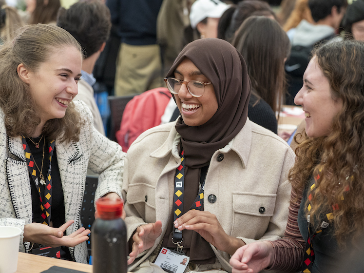 LSE students smiling together