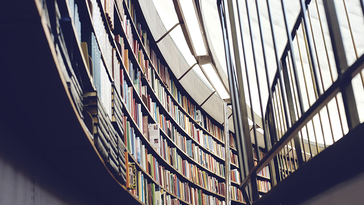 Books on a shelf