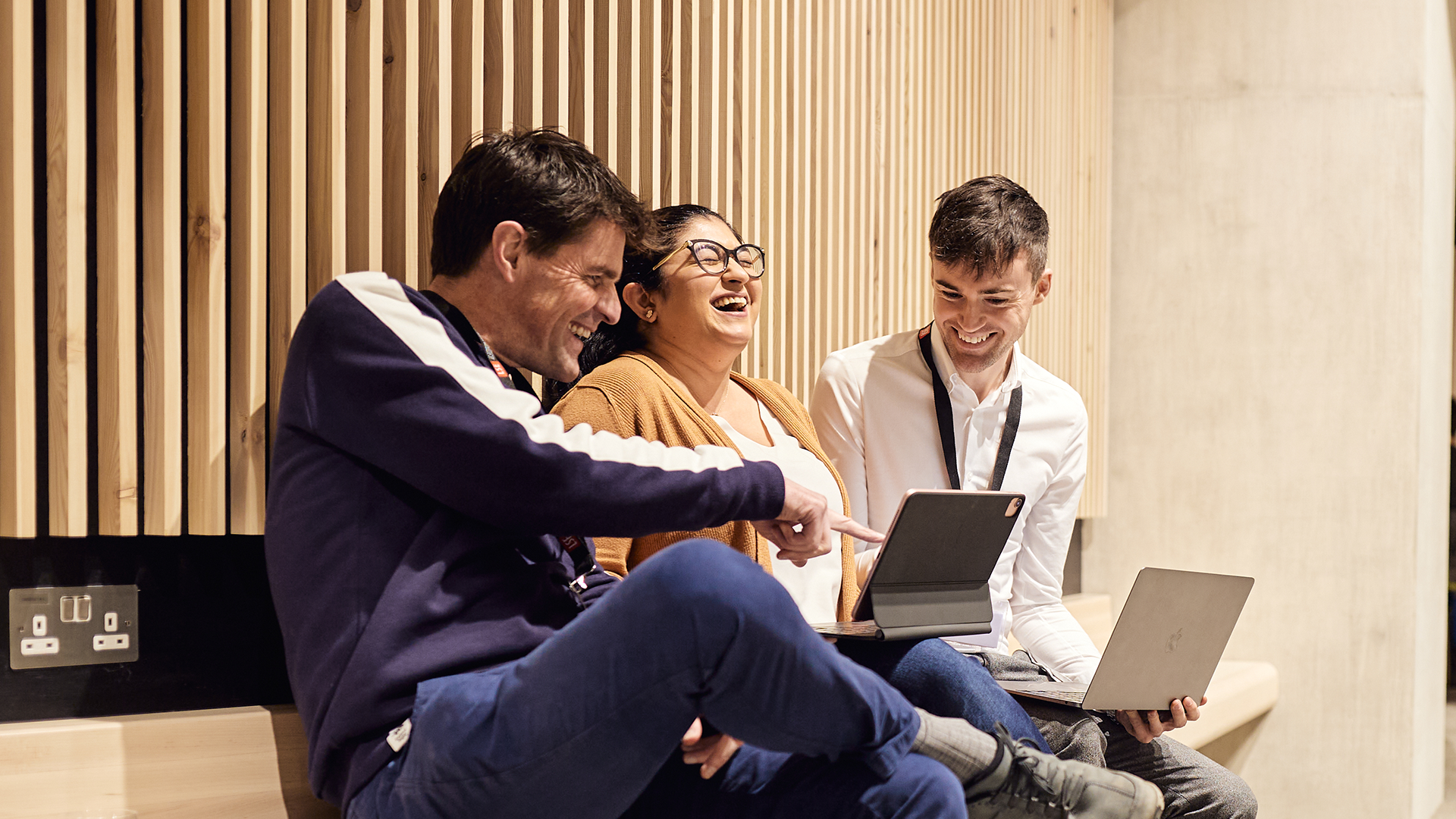 Group of students laughing