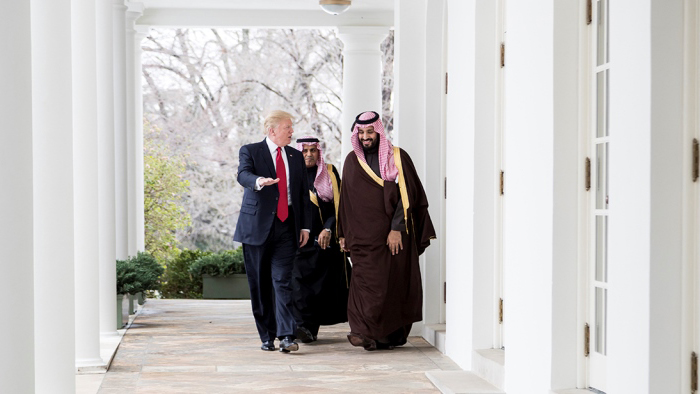 Donald Trump meeting Saudi Crown Prince Mohammed bin Salman