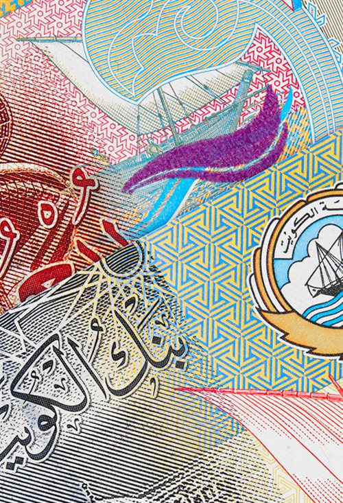 Kuwaiti Currency close-up