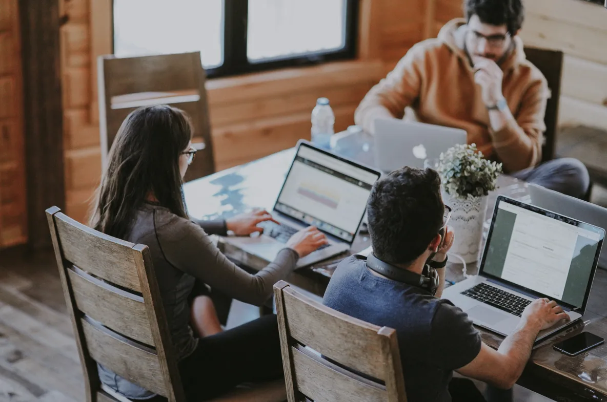 People working in an office