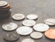 coins on a table