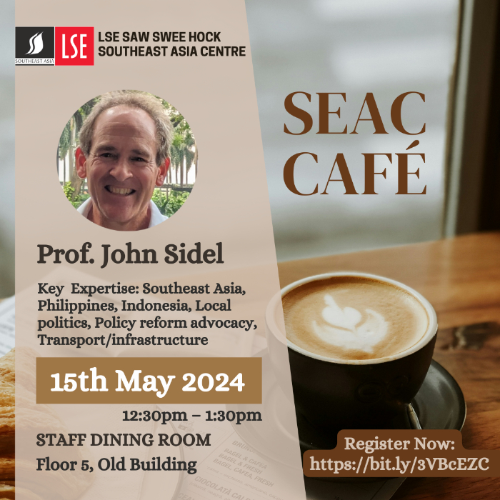 Poster - SEAC Cafe with Professor John Sidel