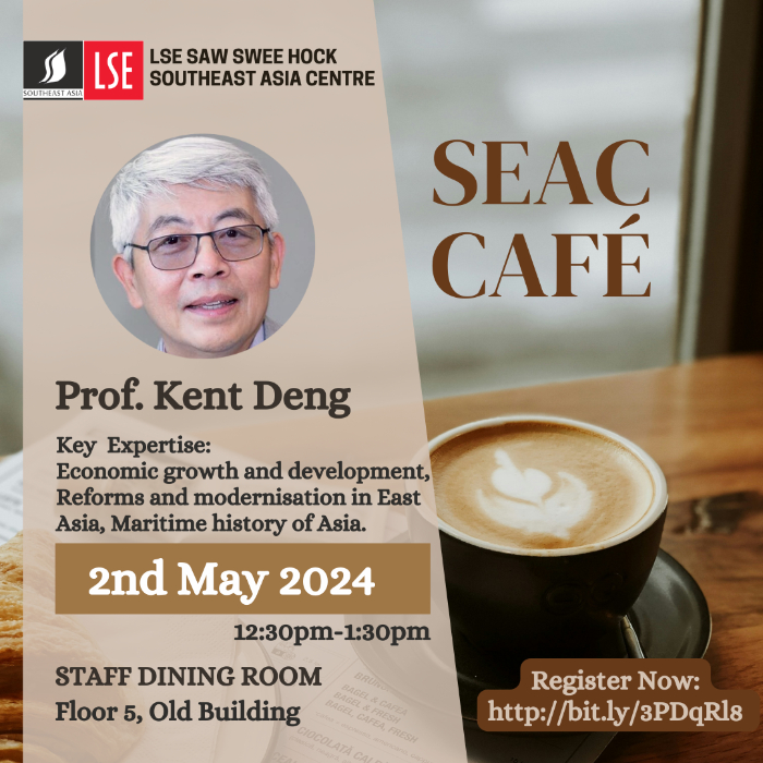 Poster - SEAC Cafe with Professor Kent Deng